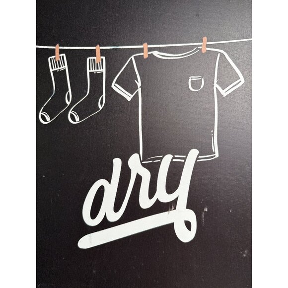 Laundry Room Wall Art Set  Wash & Dry Signs  Humorous Home Decor Canvas Prints - Picture 2 of 14